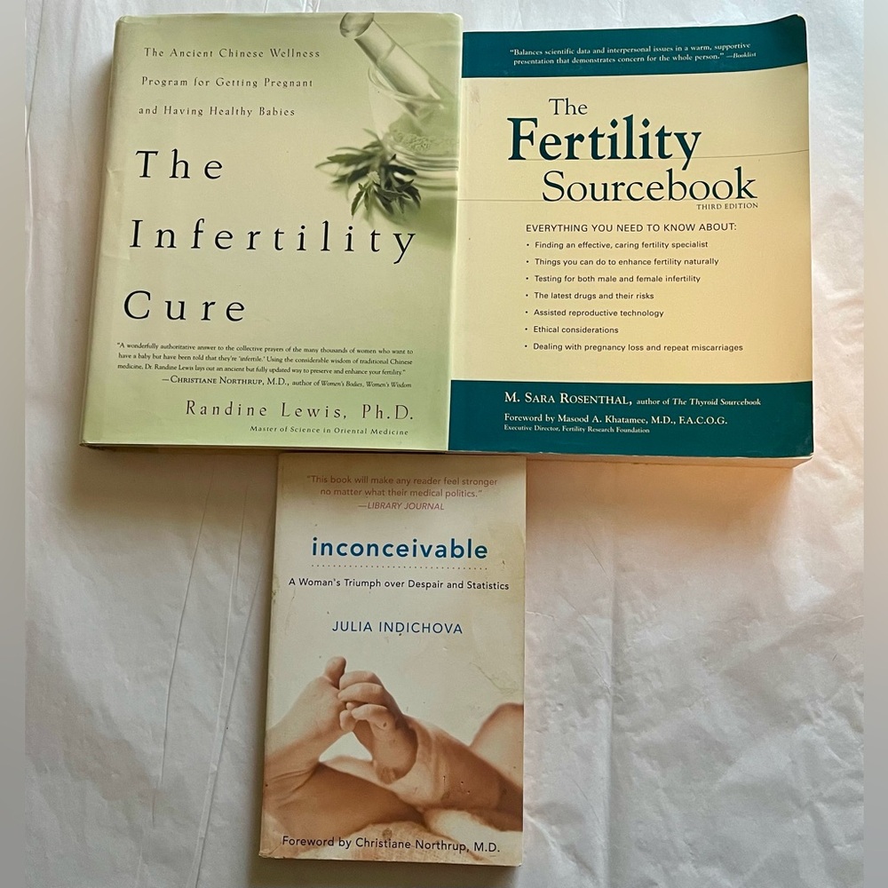 Lot of 3 Infertility Fertility Cure Sourcebook Inconceivable Books